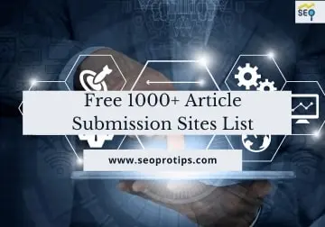 1200+ Free Article Submission Sites List